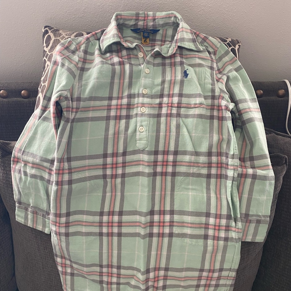 Polo by Ralph Lauren Mint and Pink Plaid Dress